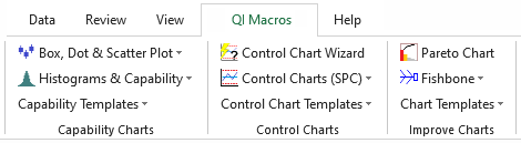 control chart menu
