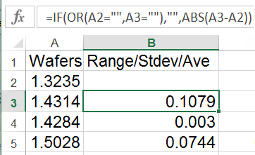 example of range calculation