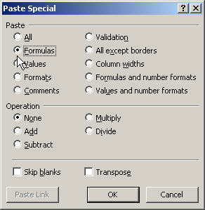 edit-paste special option in Excel
