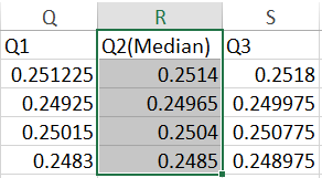 select and copy median calculations