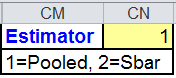 sigma estimator options in XbarS template