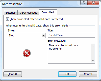 error alert example