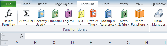 Insert Excel Function