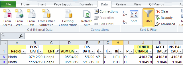 turn off Excel's autofilters