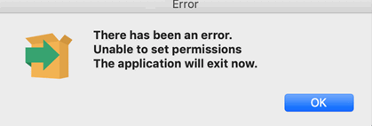 Error 0755 Application will Exit Message