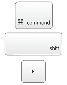command shift arrow to select region