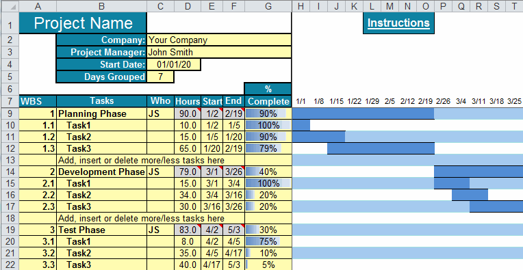Gantt Chart Template for Excel | Gantt Chart Software