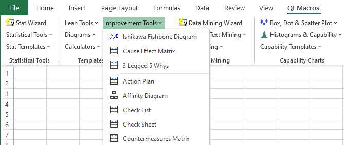 improvement tools menu