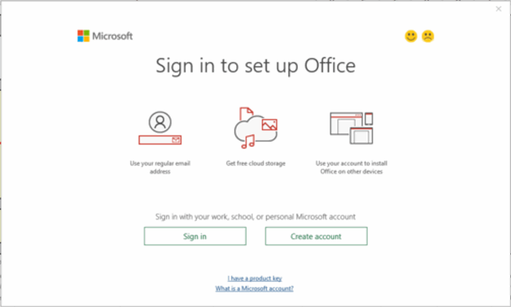 Sign-in to Setup Office Prompt